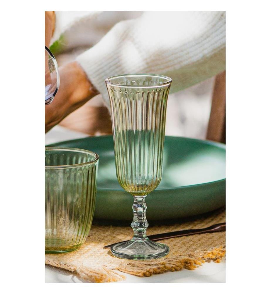 Set de verres à vin, 4 pièces, vert, 100% VERRE