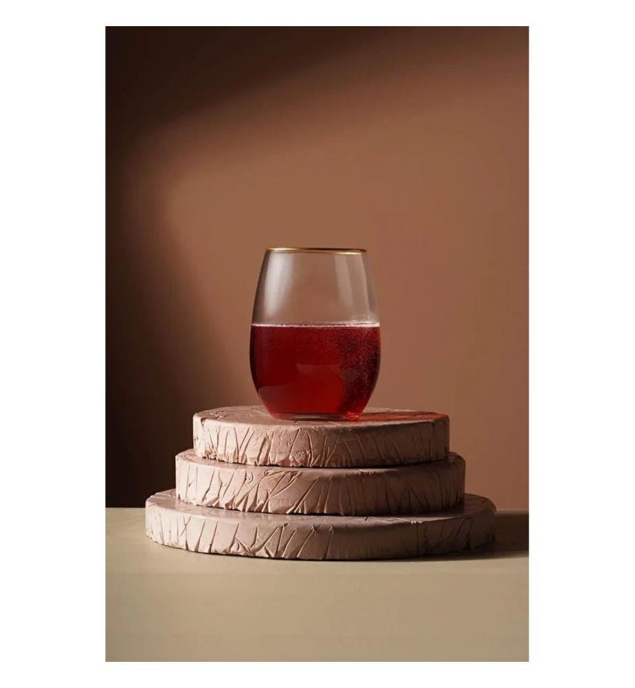 Set de verres, 6 pièces, or, 100% VERRE