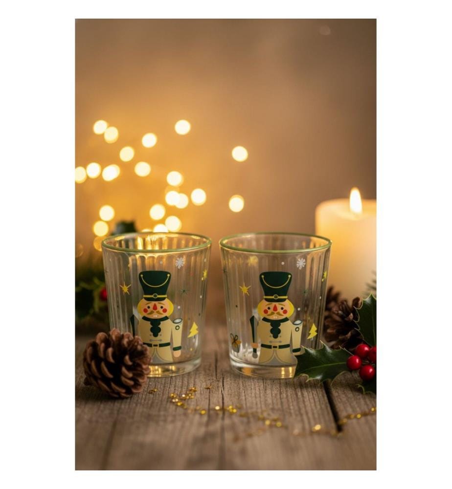 Set de verres, 2 pièces, vert, 100% VERRE