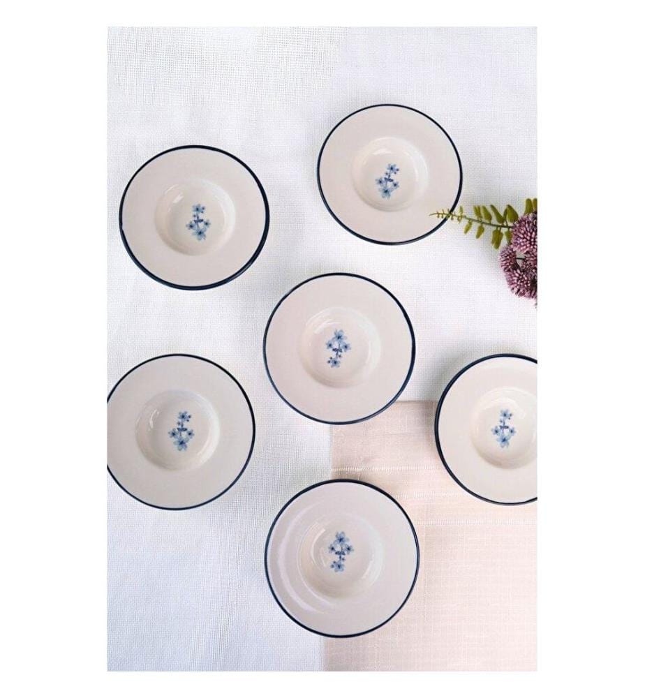 Set de soucoupes, 6 pièces, Multicolore, 100% PORCELAINE