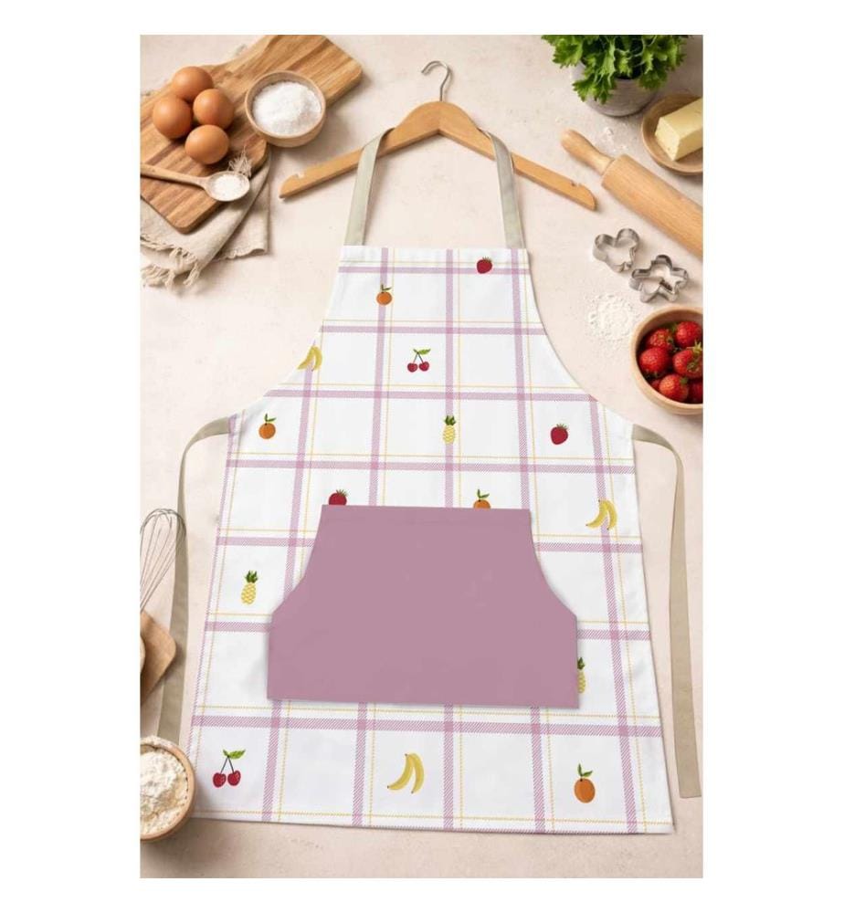 Tablier de cuisine, 100 % coton, multicolore