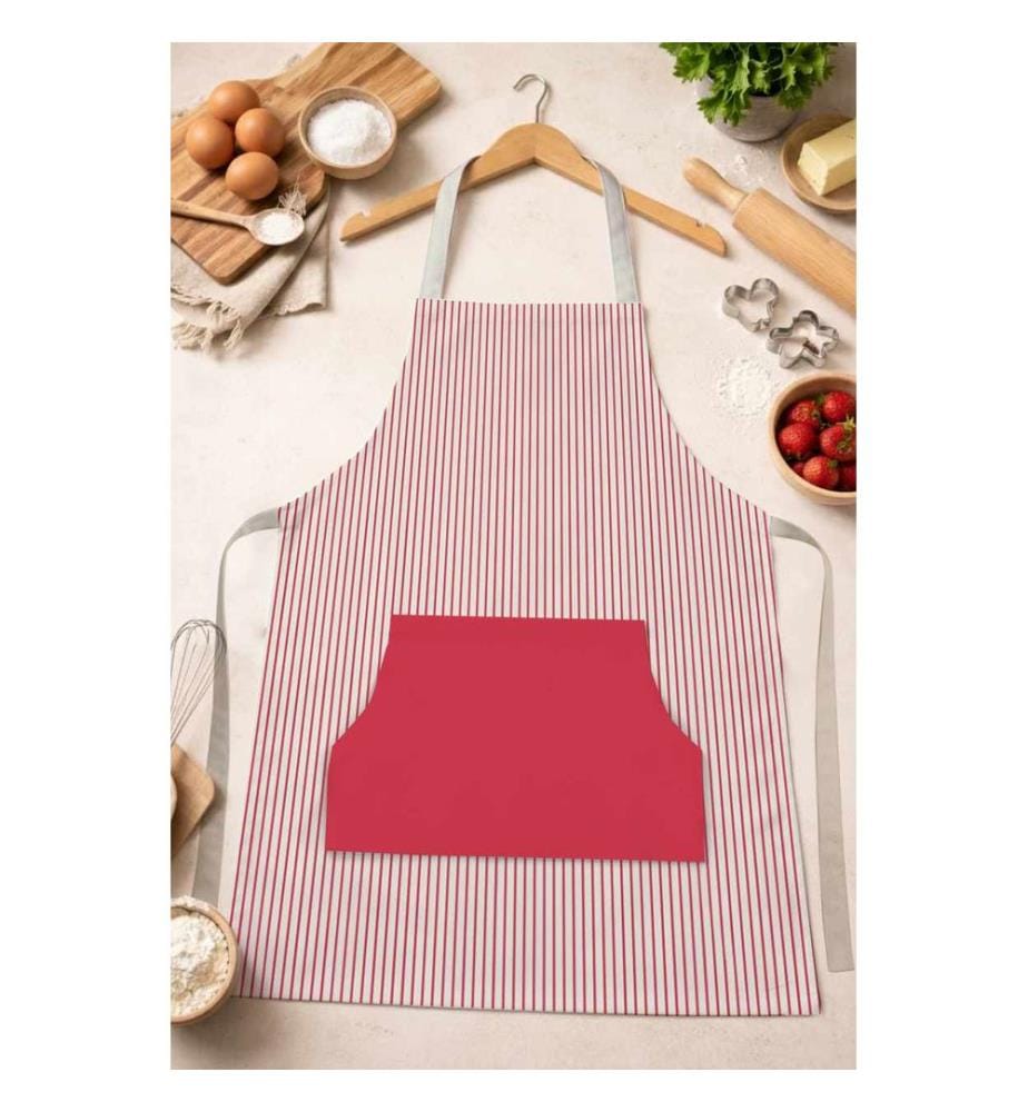Tablier de cuisine, 100 % coton, multicolore