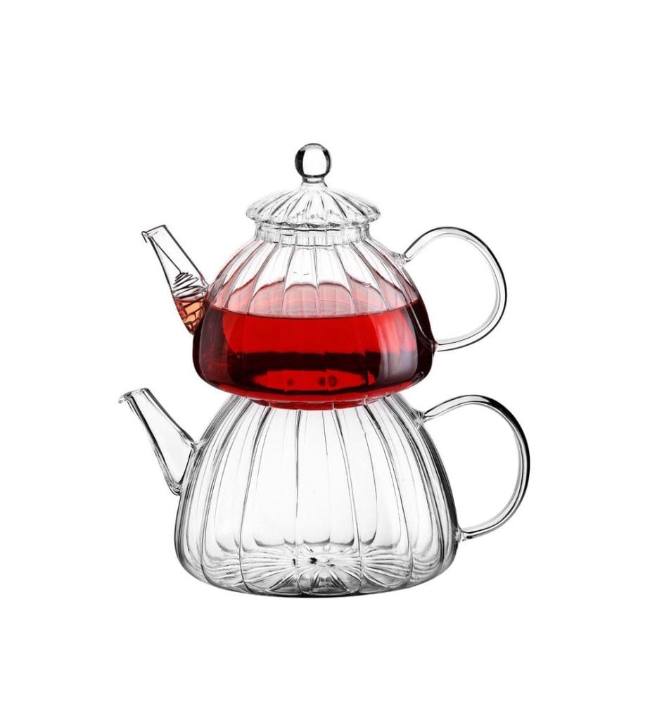 Théière, 100 % verre borosilicate, multicolore