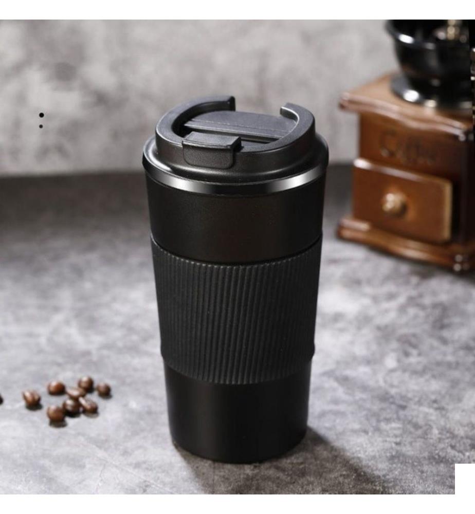 Thermos, ACIER INOXYDABLE, Noir