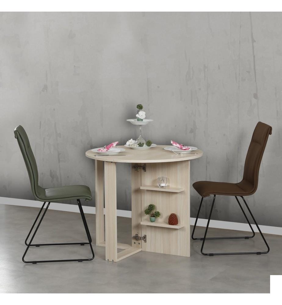 Couleur Chêne, Tables Basses, 77X90X45 cm, Plaque De Particules Enrobée De Mélamine