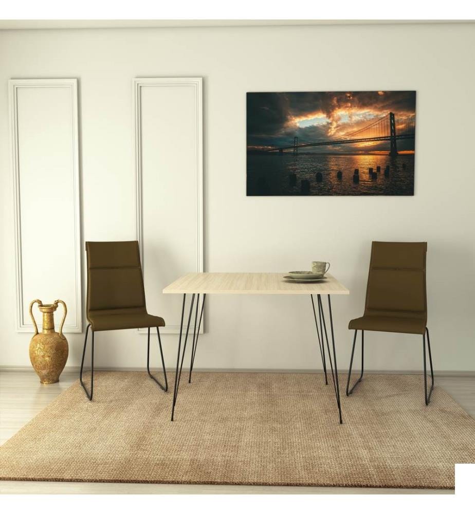 Couleur Chêne, Tables Basses, 75X90X90 cm, Plaque De Particules À Revêtement En Mélamine