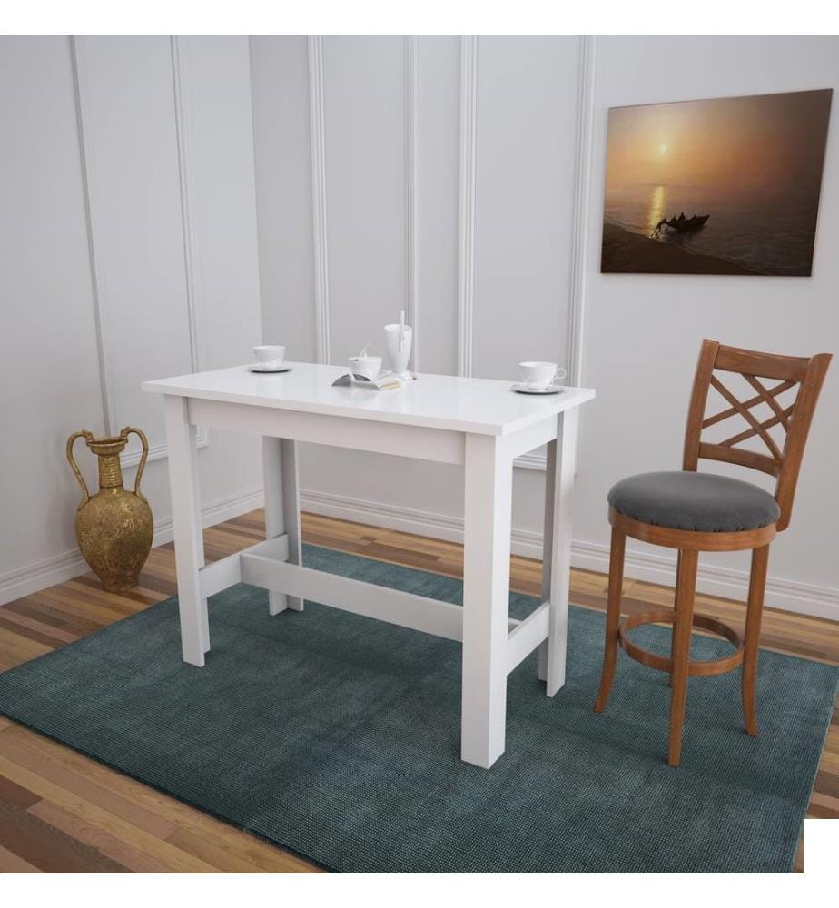 Brillants, Blancs, Tables Basses, 93X120X60 cm, Assiette De Particules Enrobée De Mélamine