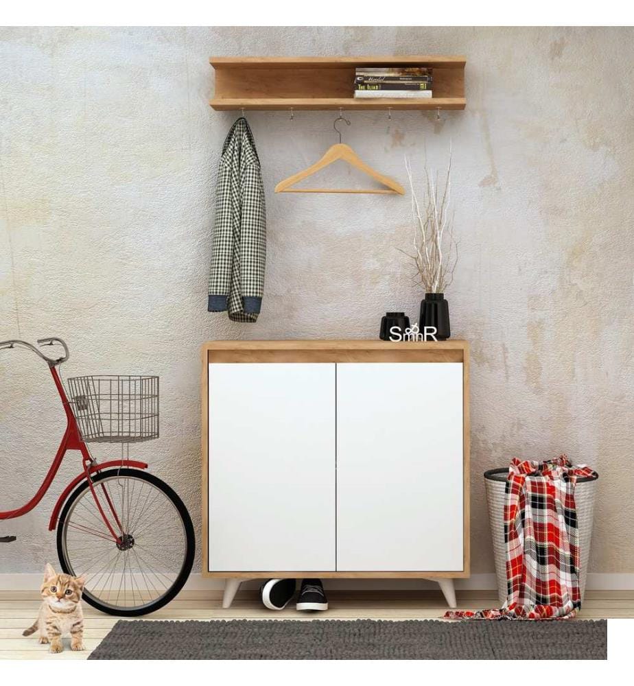 Couleur Chêne, Blanc, Stand De Vesti