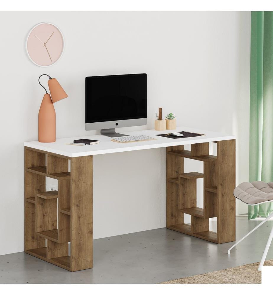 Blanc, Tables Basses, 75X140X60 cm, Assiette De Particules Enrobée De Mélamine