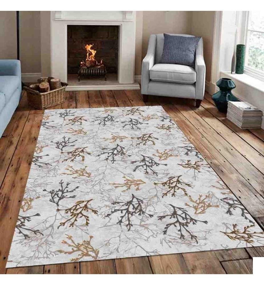 Tapis, Gris, Vison, Marron, 100% Polyester, 160 x 230 cm
