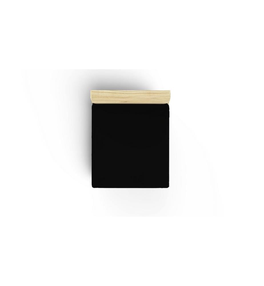 Drap-housse simple Ranforce, noir, coton, 117gr-m²,