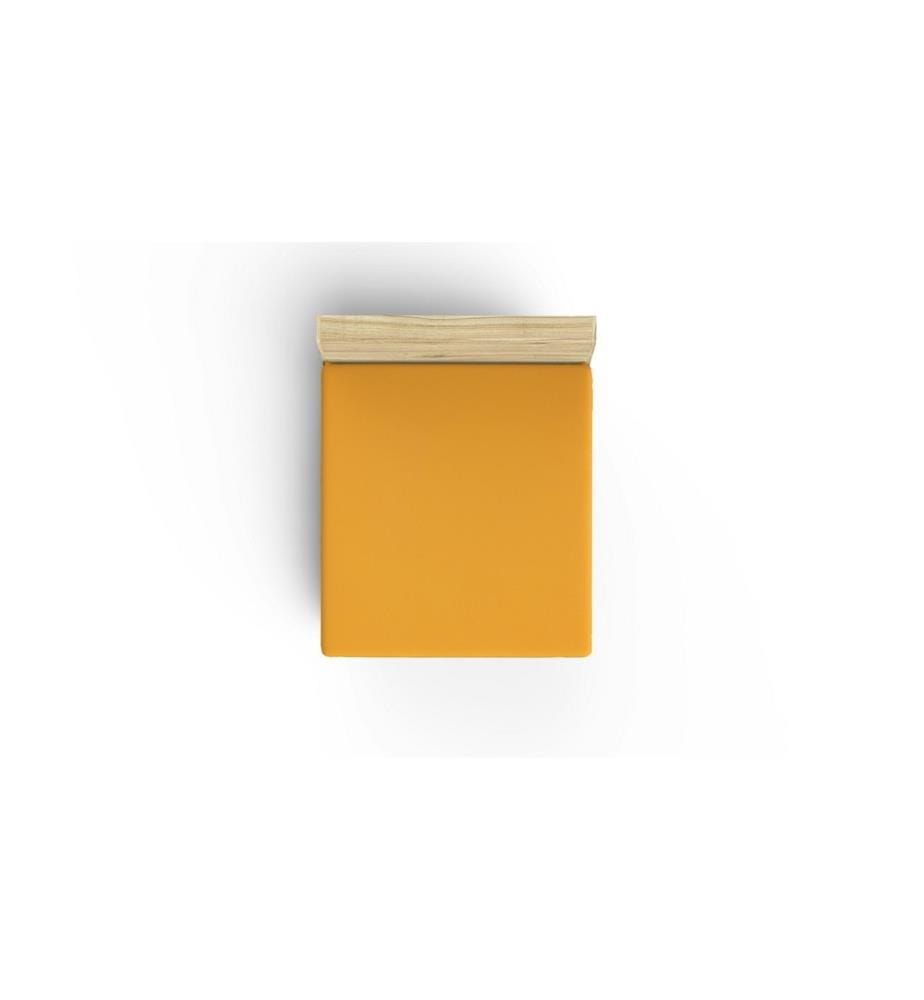 Drap-housse simple Ranforce, moutarde, coton, 117gr-m²,