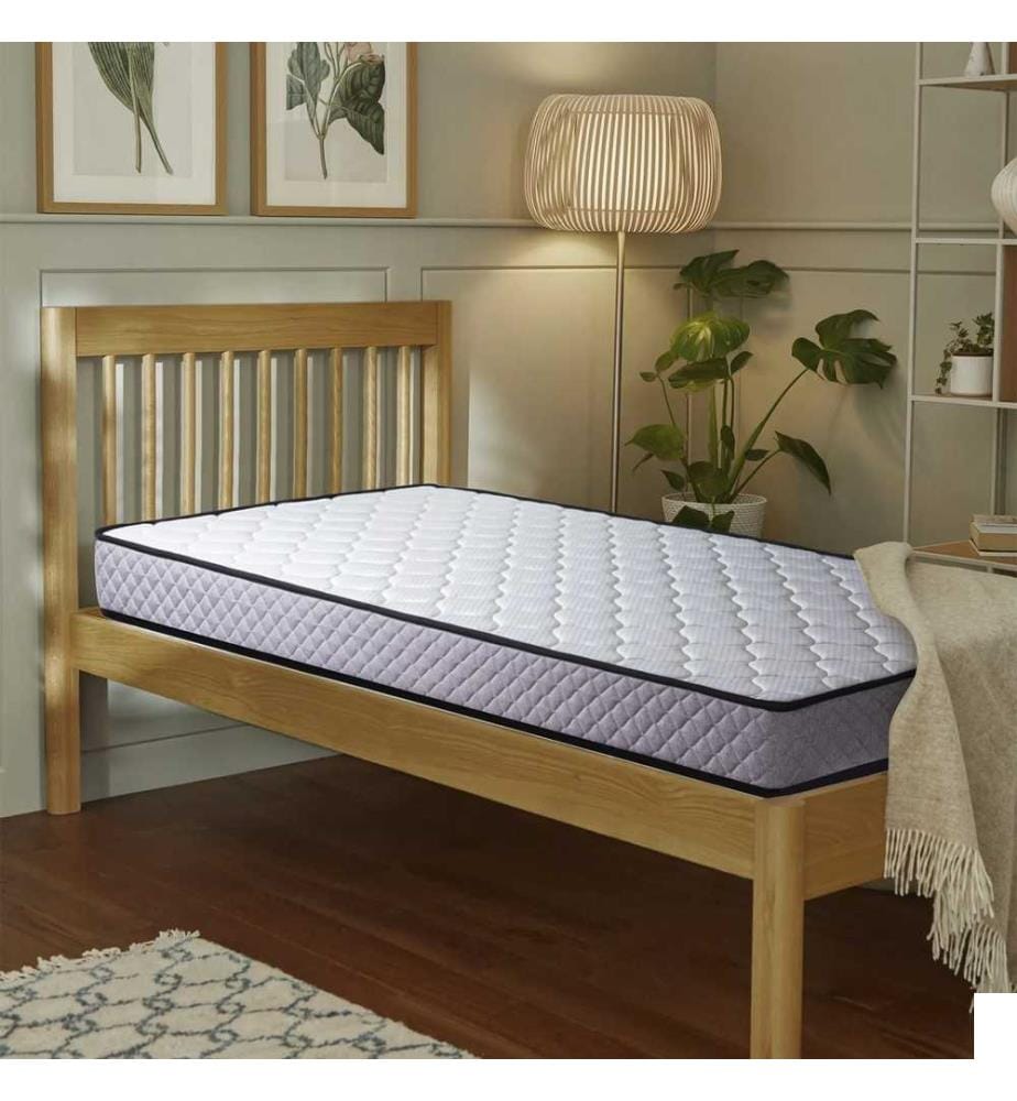Matelas, blanc, housse : 100 % tissu tricoté