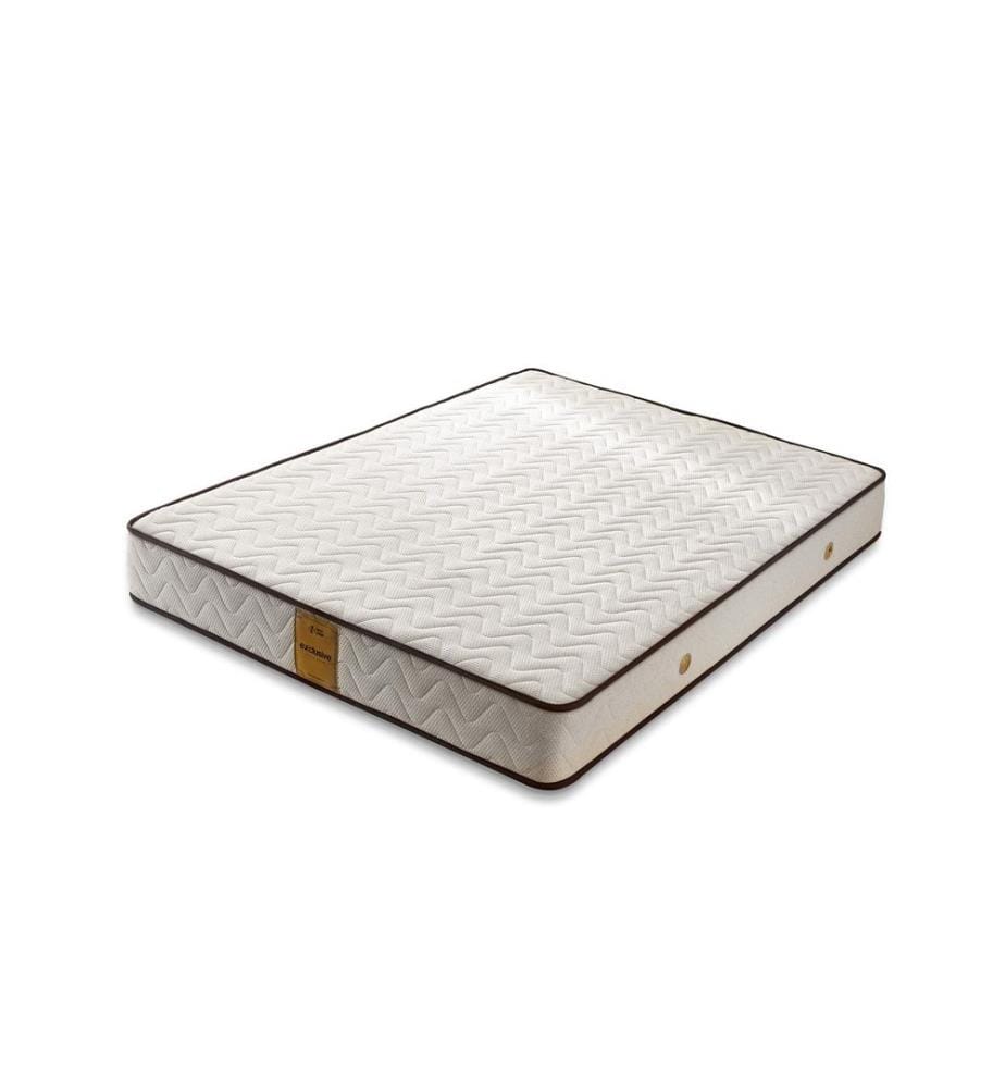 Matelas, White Brown, revêtement en tissu de lin, mousse à mémoire de forme