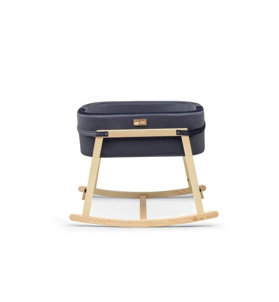 Berceau, noir naturel, cadre en bois de pin, tissu polyester