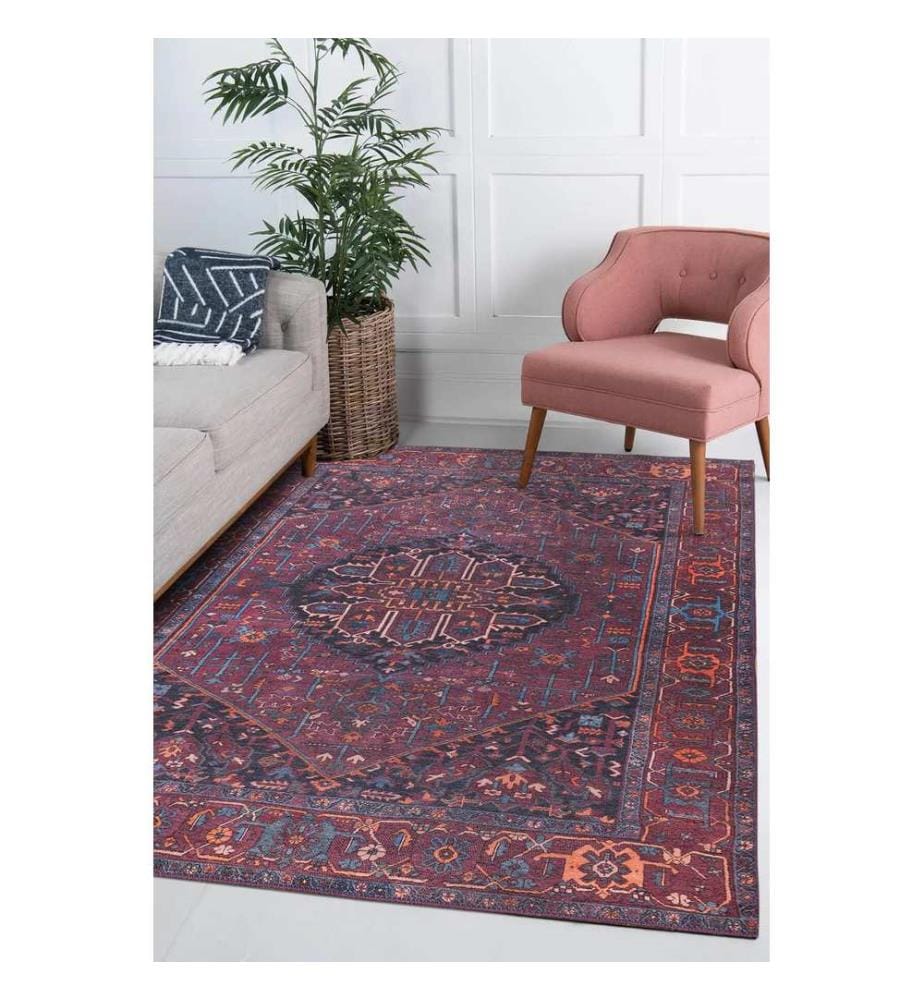 Tapis, 75 x 230, bordeaux, 100 % POLYESTER