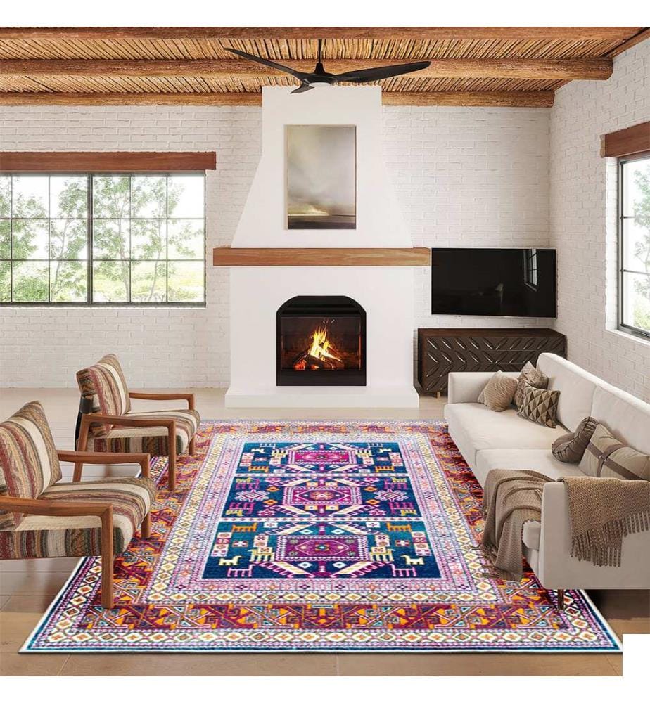 Tapis, 180 x 280, bleu marine, 100 % POLYESTER