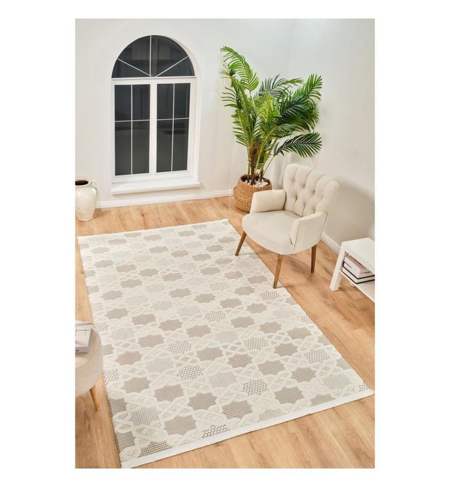 Tapis, 160 x 230, crème, polypropylène / polyester