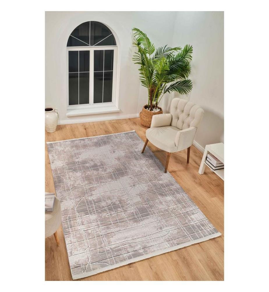 Tapis, 160 x 230, beige, polypropylène / polyester