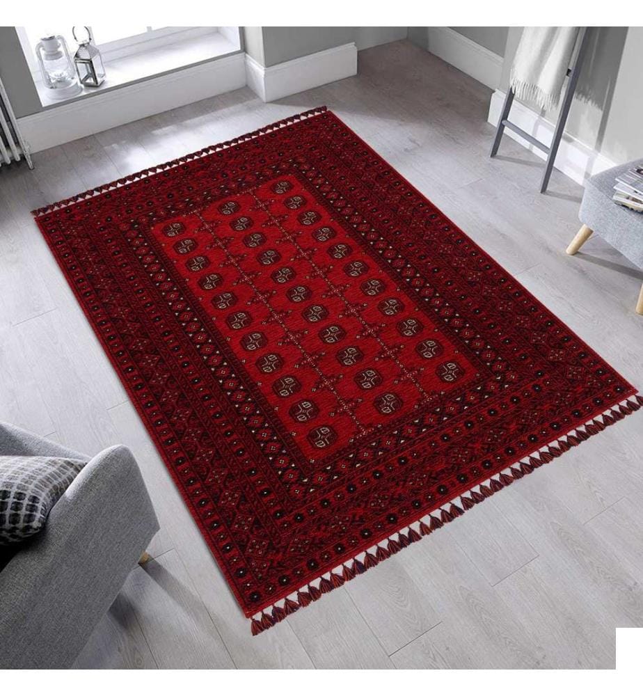 Tapis, 120 x 180, rouge, 100 % CHENILLE ACRYLIQUE / POLYESTER