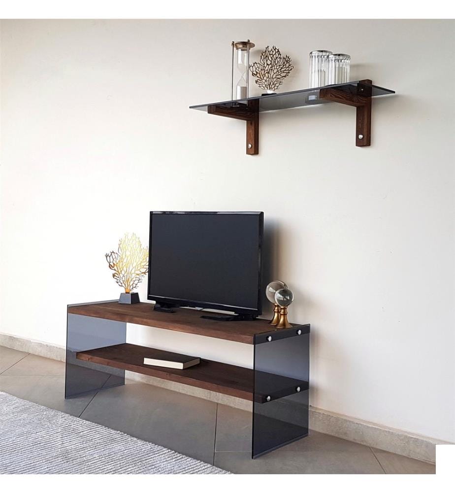 Couleur Noix, Armoires Tv, 45X120X35 cm, En Bois Massif De Pin