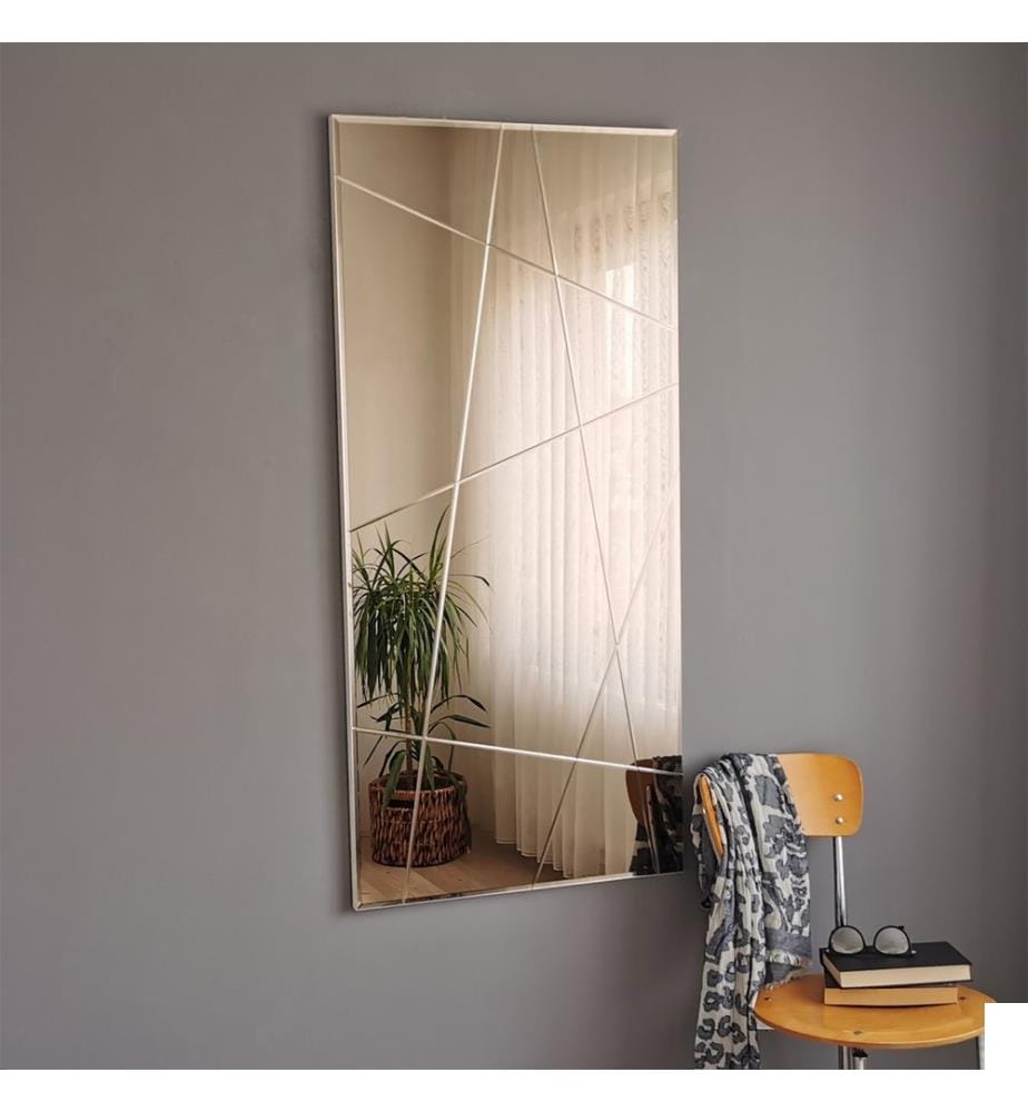 Argent, Miroir Mural, 130X62 cm, MDF