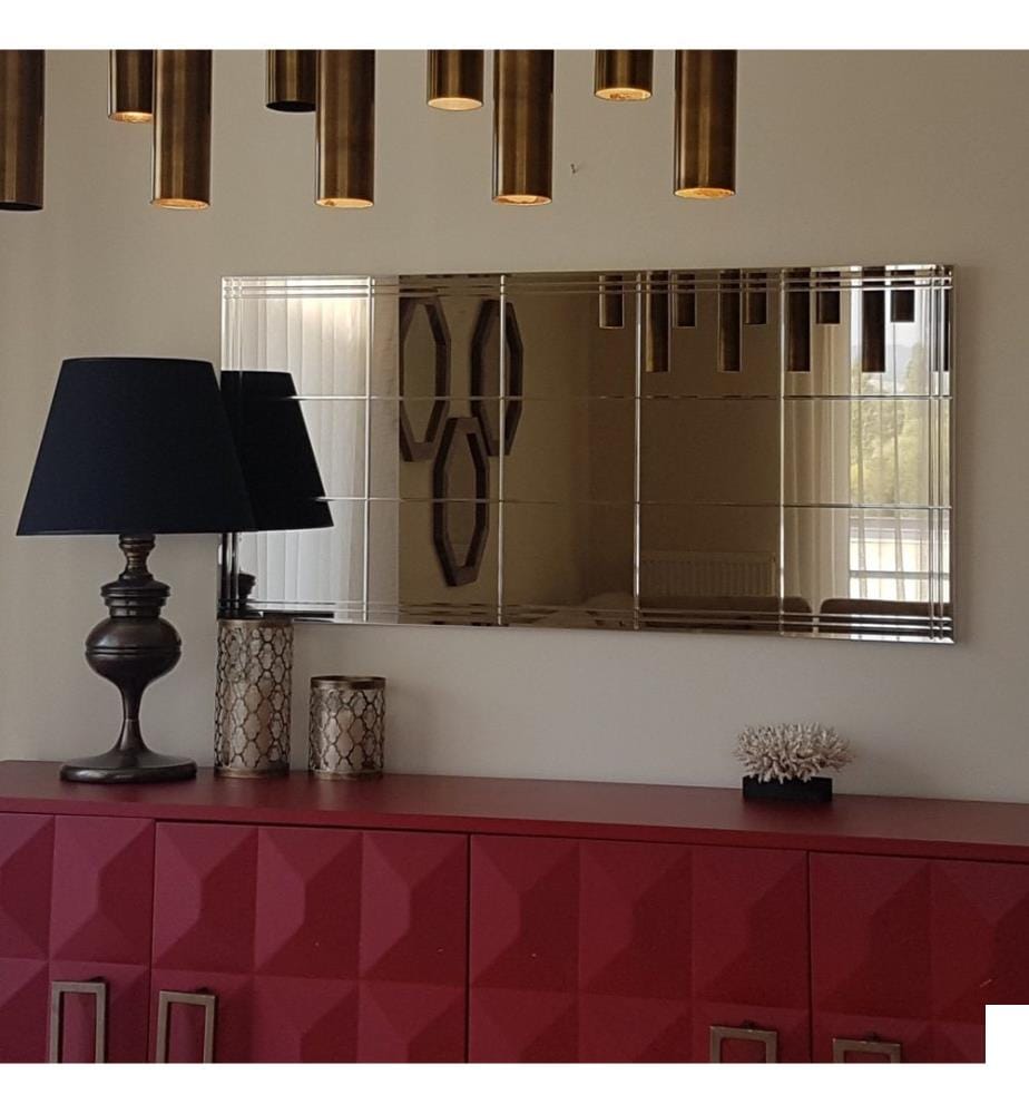Argent, Miroir Mural, 62X130 cm, MDF