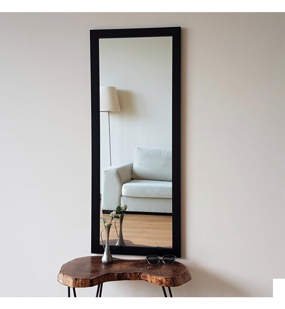 Noir, Miroir Mural, 105X40 cm, Cadre Laminé À 100%