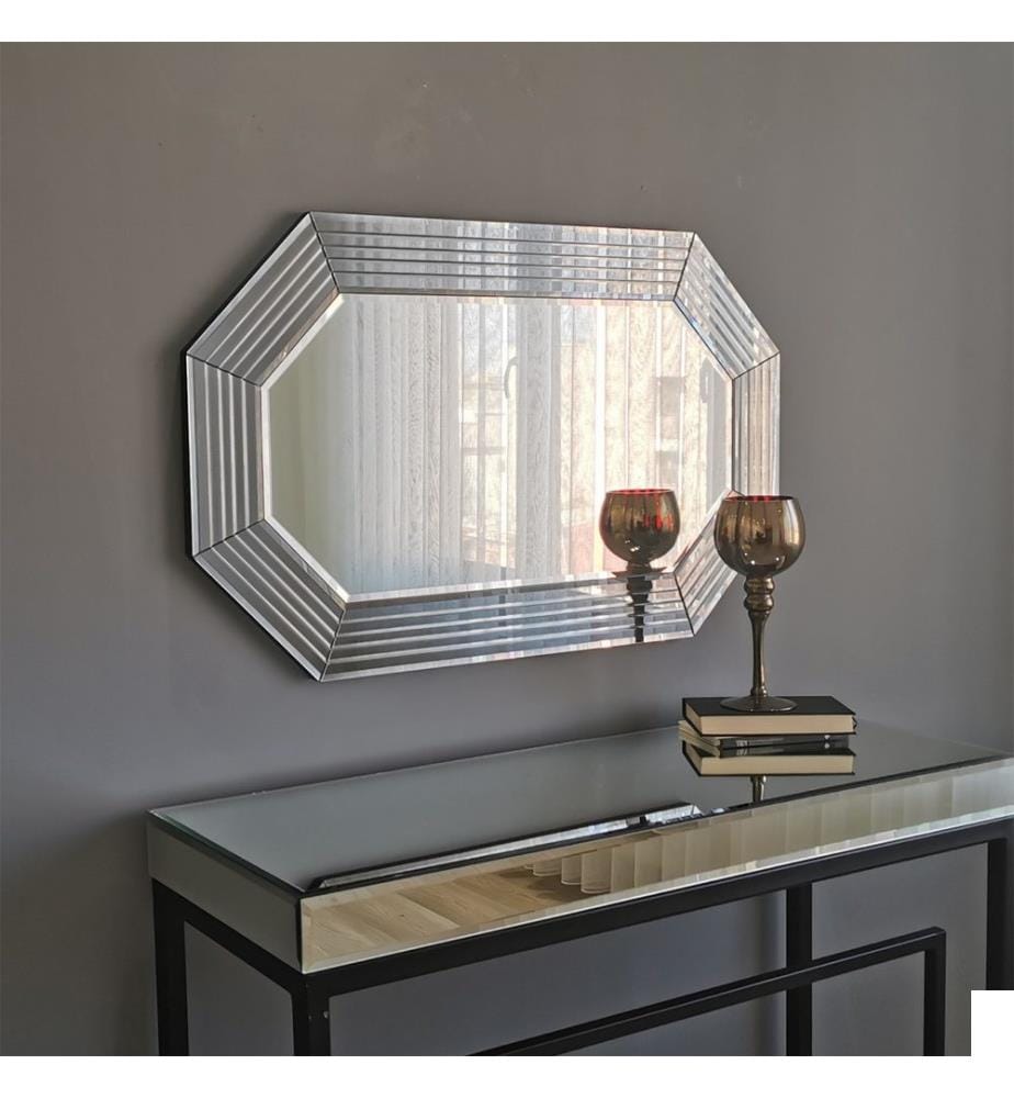 Argent, Miroir Mural, 60X100X2,2 cm, MDF