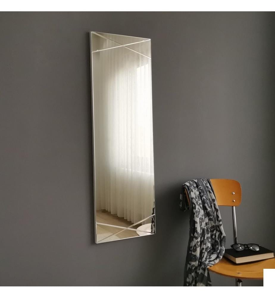 Argent, Miroir Mural, 105X35 cm, MDF