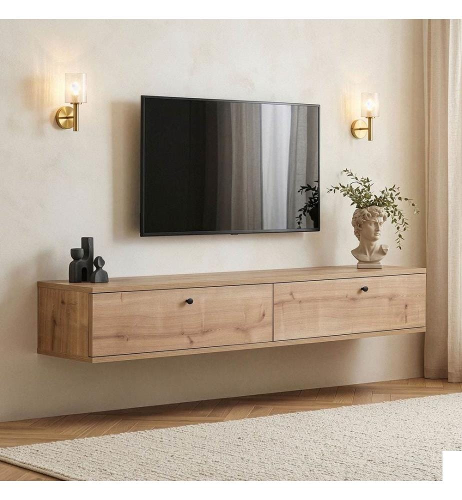 Meuble TV, chêne saphir, 100 % panneaux de particules recouverts de mélamine