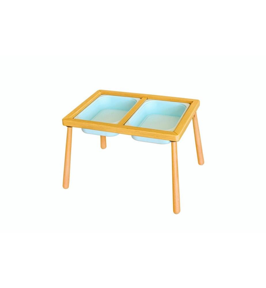 Table pour enfant, bleue, pin