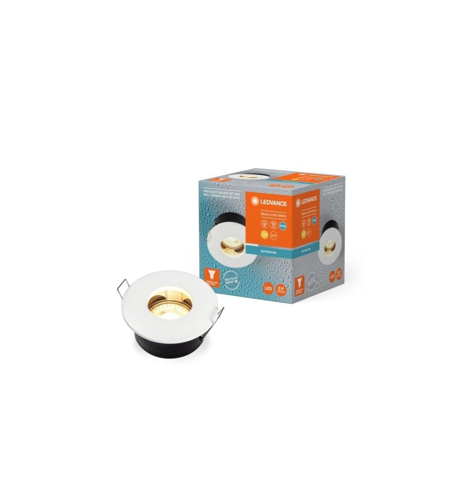LEDVANCE - Spot encastré Downlight Twistlock, GU10, 4.3W, 2700K, Blanc