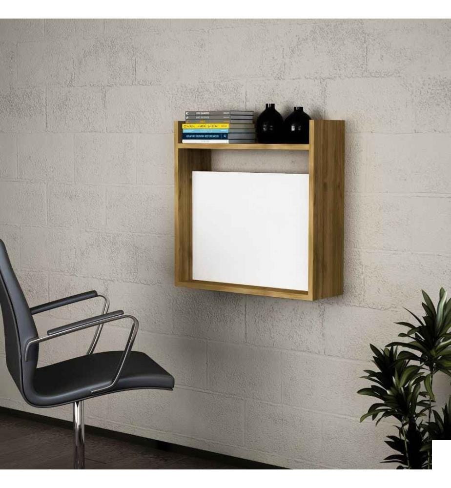 Bureau d'étude, blanc, noyer, panneau de particules mélaminé