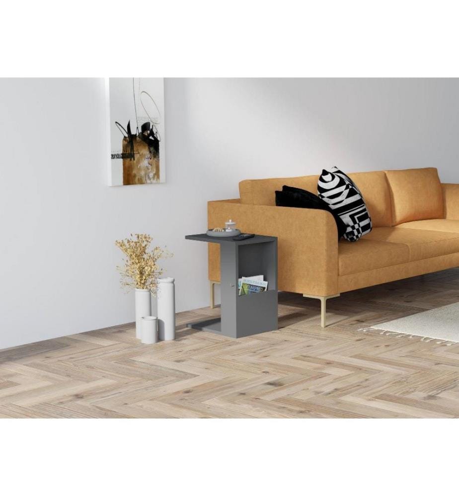 Table d'appoint, Anthracite, panneau de particules mélaminé