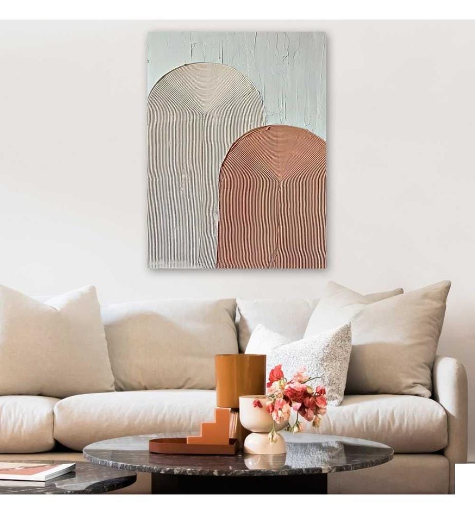 Peinture décorative 3D sur toile, multicolore, 100% toile, cadre en bois