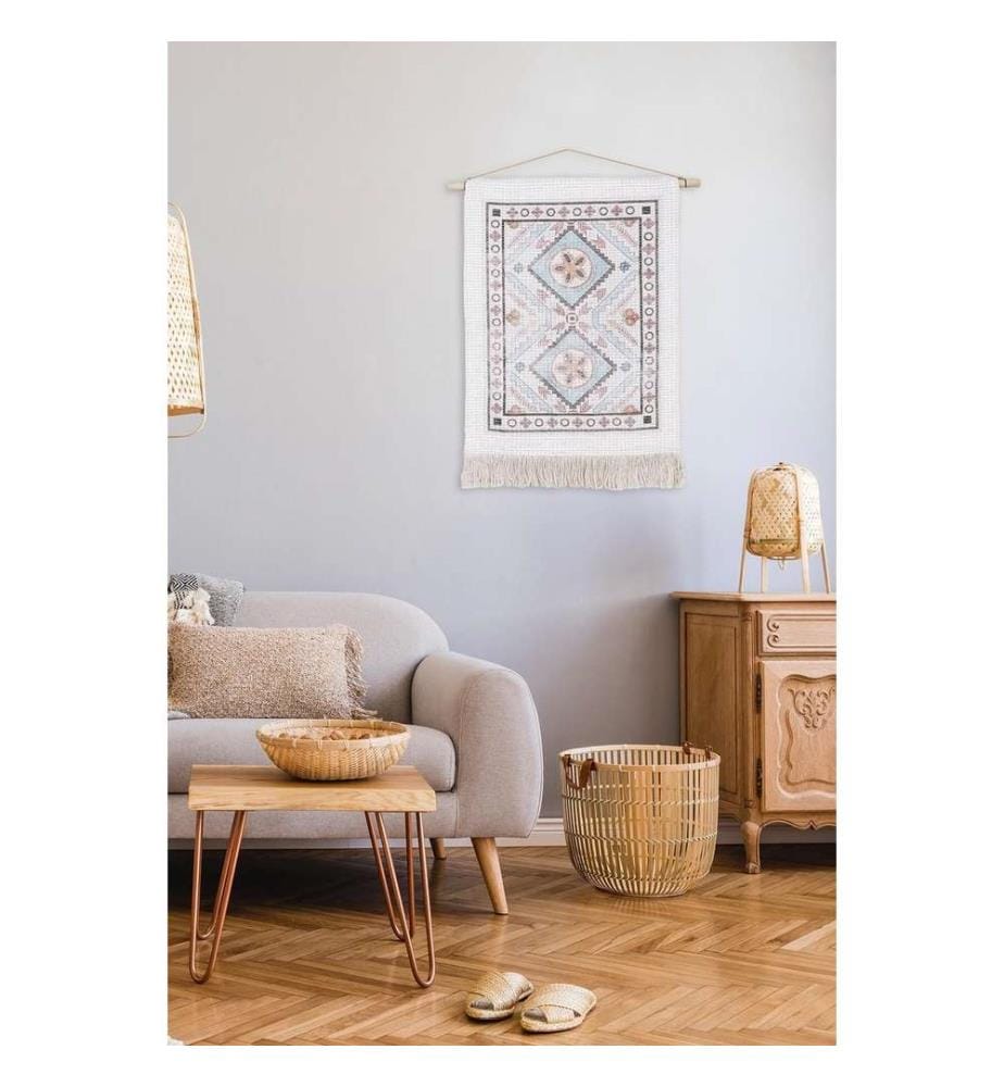 Tissu décoratif Peinture, Multicolore, 60% Polyester - 40% Coton