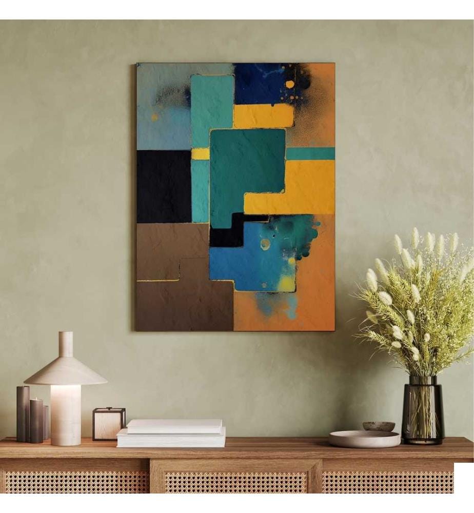 Peinture décorative sur panneau de particules mélaminé, multicolore, 100% panneau de particules mélaminé