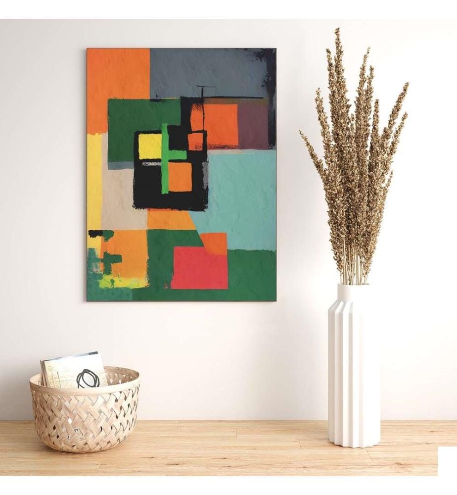 Peinture décorative sur panneau de particules mélaminé, multicolore, 100% panneau de particules mélaminé