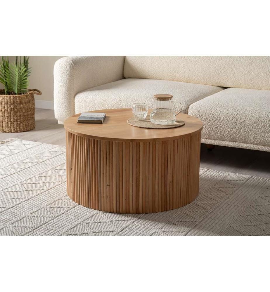 Table basse, hêtre, 100% MDF, hêtre revêtu