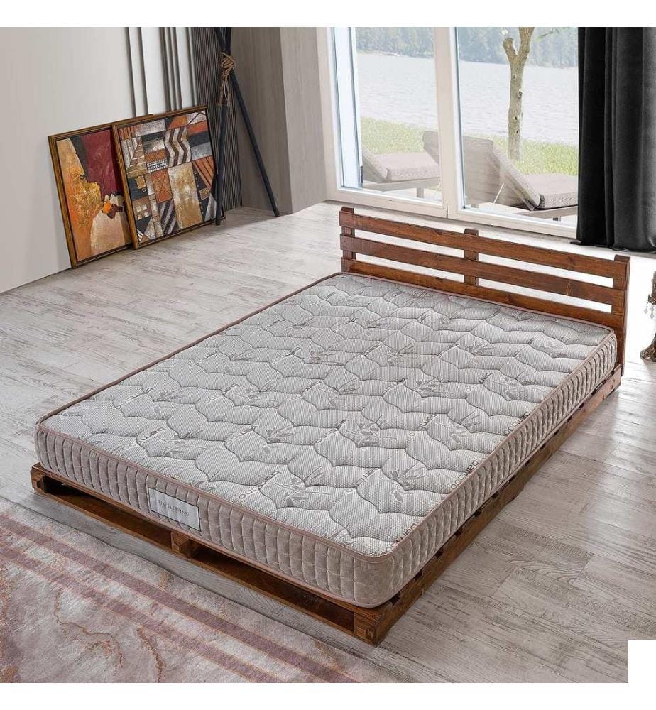 Matelas, Light Brown, housse : Tissu Armure Weaven, éponge 45 DNS