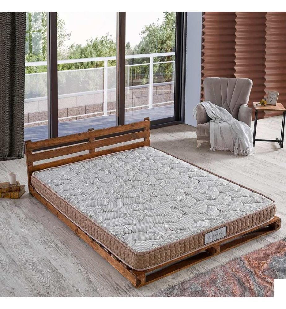 Matelas, Light Brown, housse : Tissu Armure Weaven, éponge 45 DNS