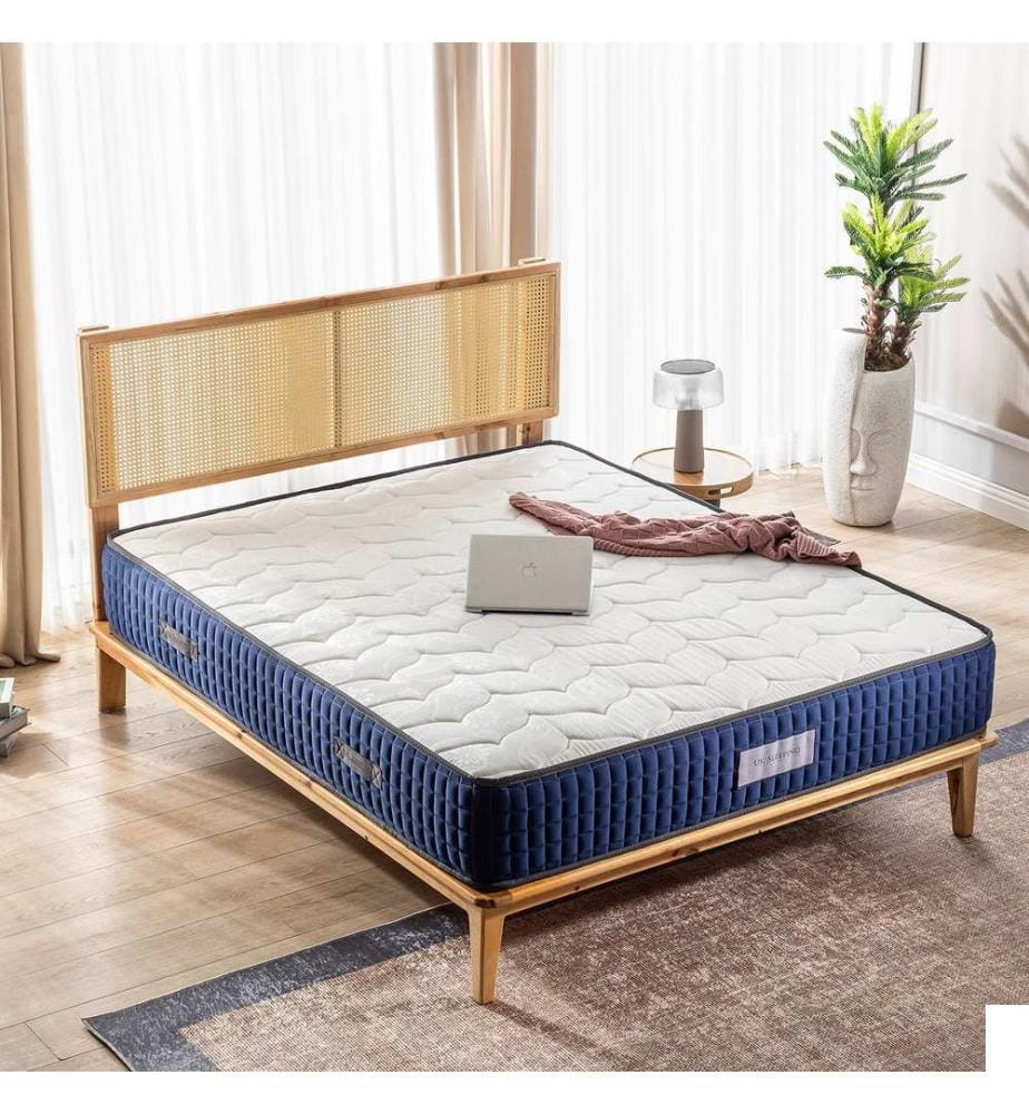 Matelas, bleu, tissu : Tissu Jacquard Weaven