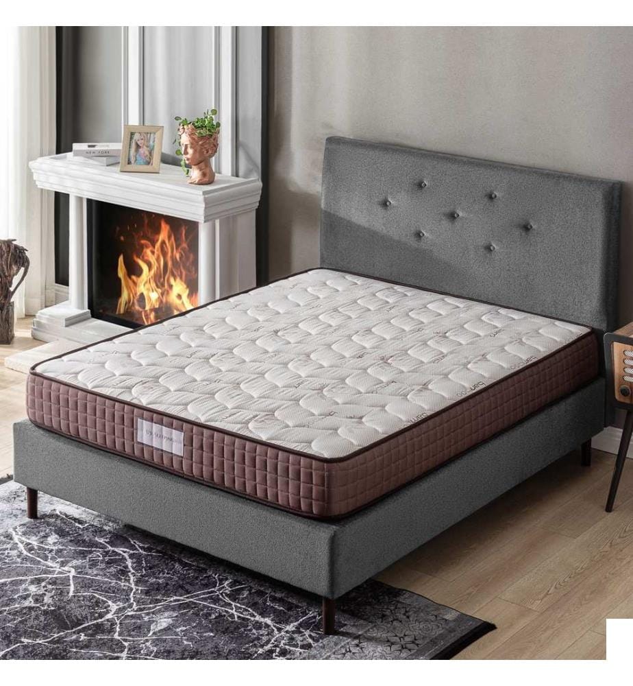 Matelas, marron, housse : Tissu Armure Weaven, éponge 45 DNS
