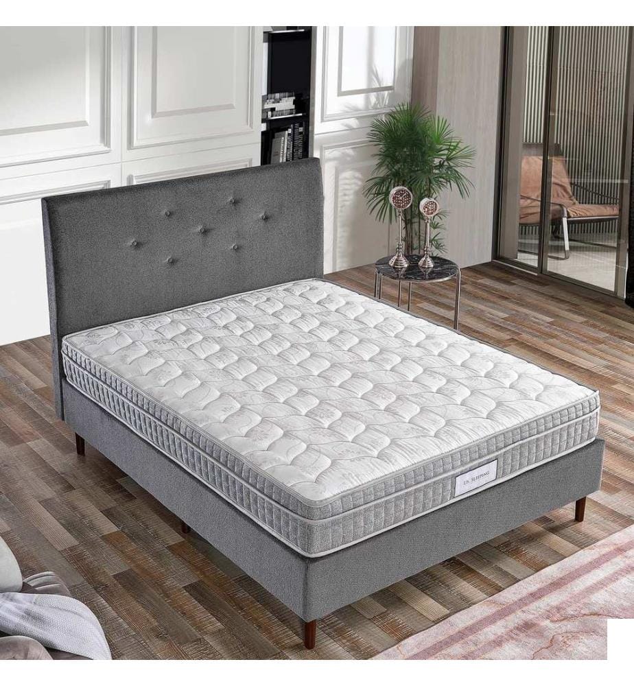 Matelas, blanc, housse : Tissu Jacquard Weaven, éponge 45 DNS