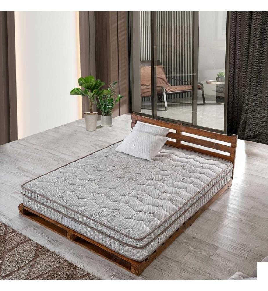 Matelas, Light Brown, housse : Tissu Armure Weaven, éponge 45 DNS