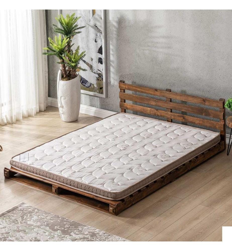 Matelas, Light Brown, housse : Tissu Armure Weaven, éponge 45 DNS