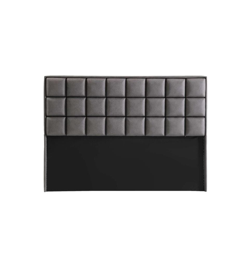 Tête de lit, Gris, PARTICLE BOARD, Tissu : 100% POLYESTER