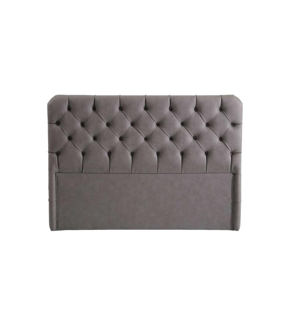 Tête de lit, Gris, PARTICLE BOARD, Tissu : 100% POLYESTER
