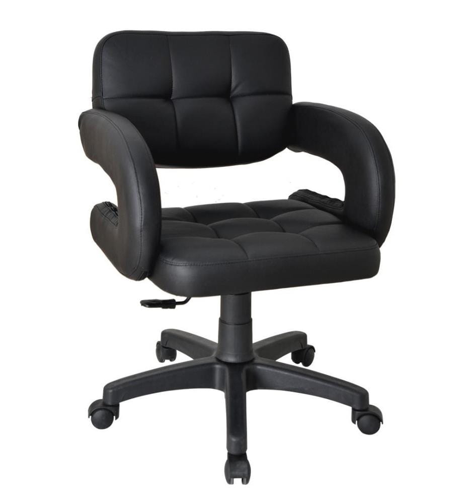 Chaise de bureau, noir, polyuréthane